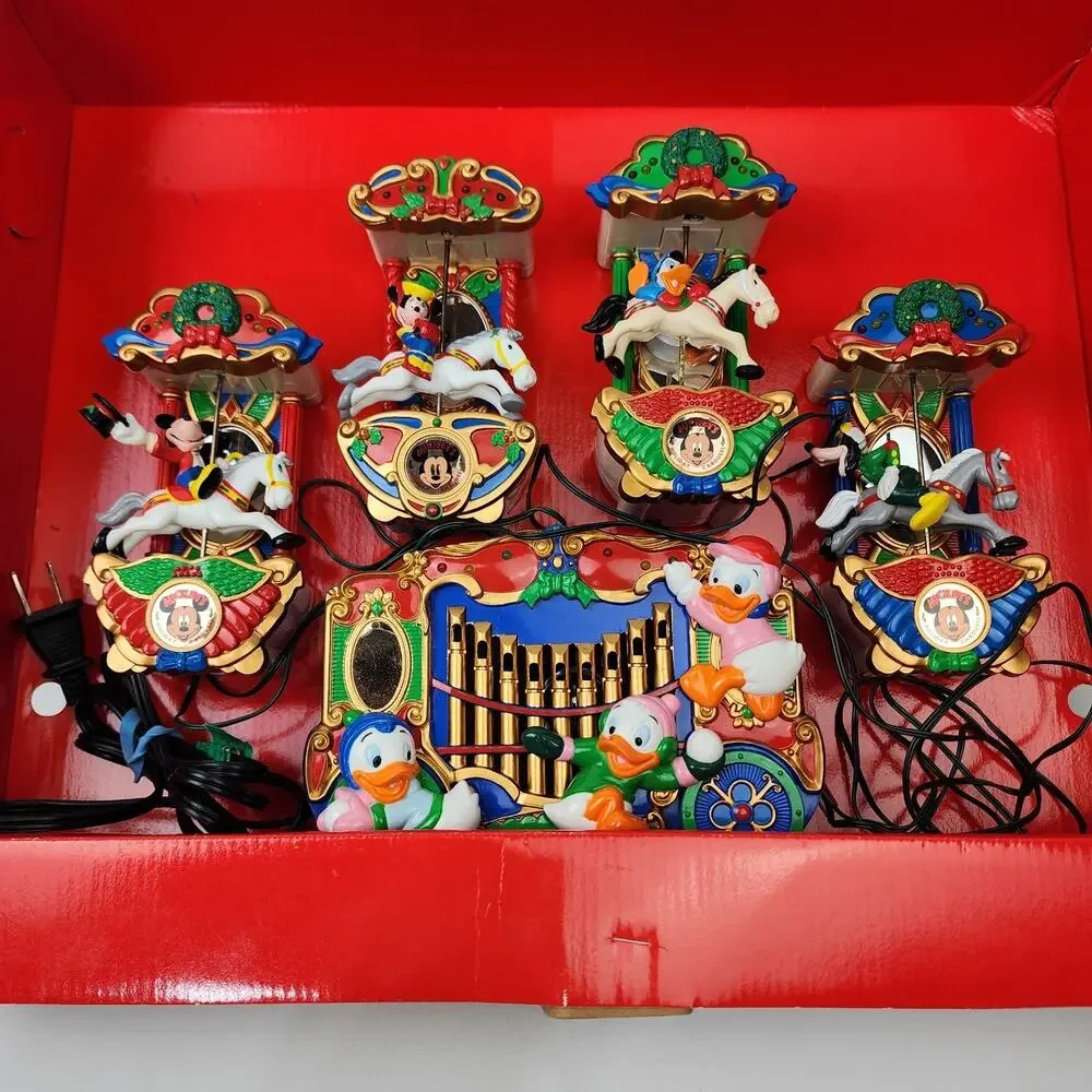 Mr. Christmas 1993 Mickey Holiday Carousel • Tested Works • Animated Ornaments